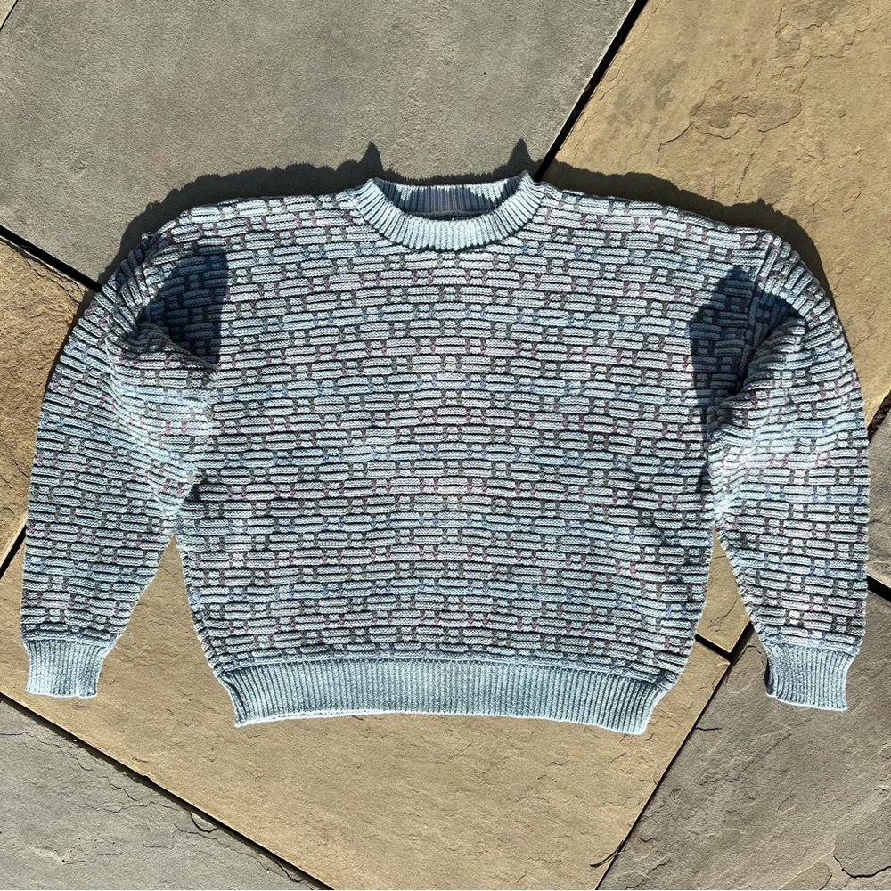 Reworked Upcycled Vintage 90’s Drop Shoulder Sweater Made in USA